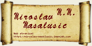 Miroslav Masalušić vizit kartica